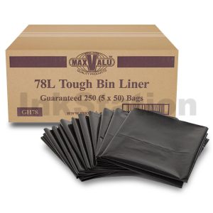 Extra Heavy-Duty 240L Clear Bin Liners - 100 Bags